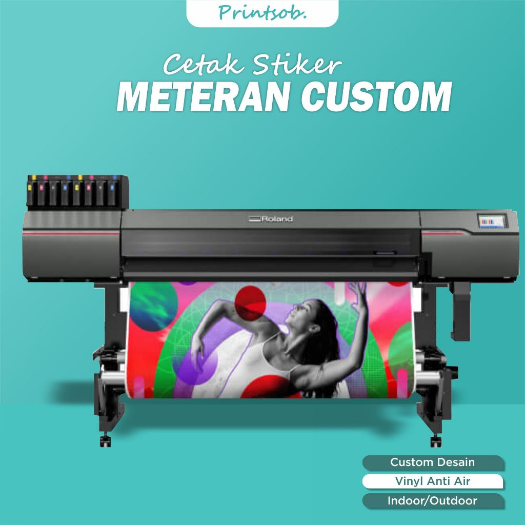 

Cetak stiker meteran vinyl anti air