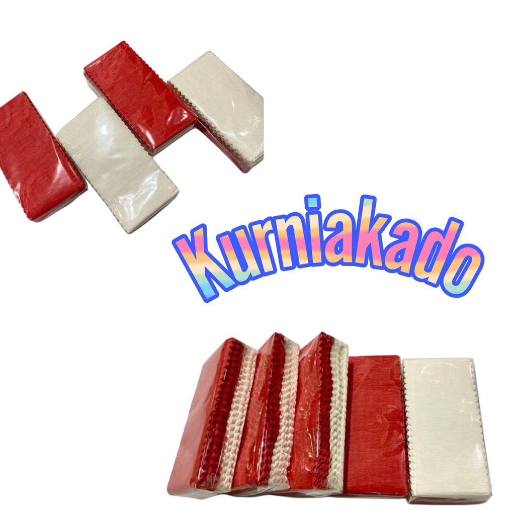 

Kertas Krep merah putih 5 CM Potong Merah Putih kertas Hiasan 17 Agustus HUT RI Kertas Krep merah putih DIRGAHAYU kurnia kado