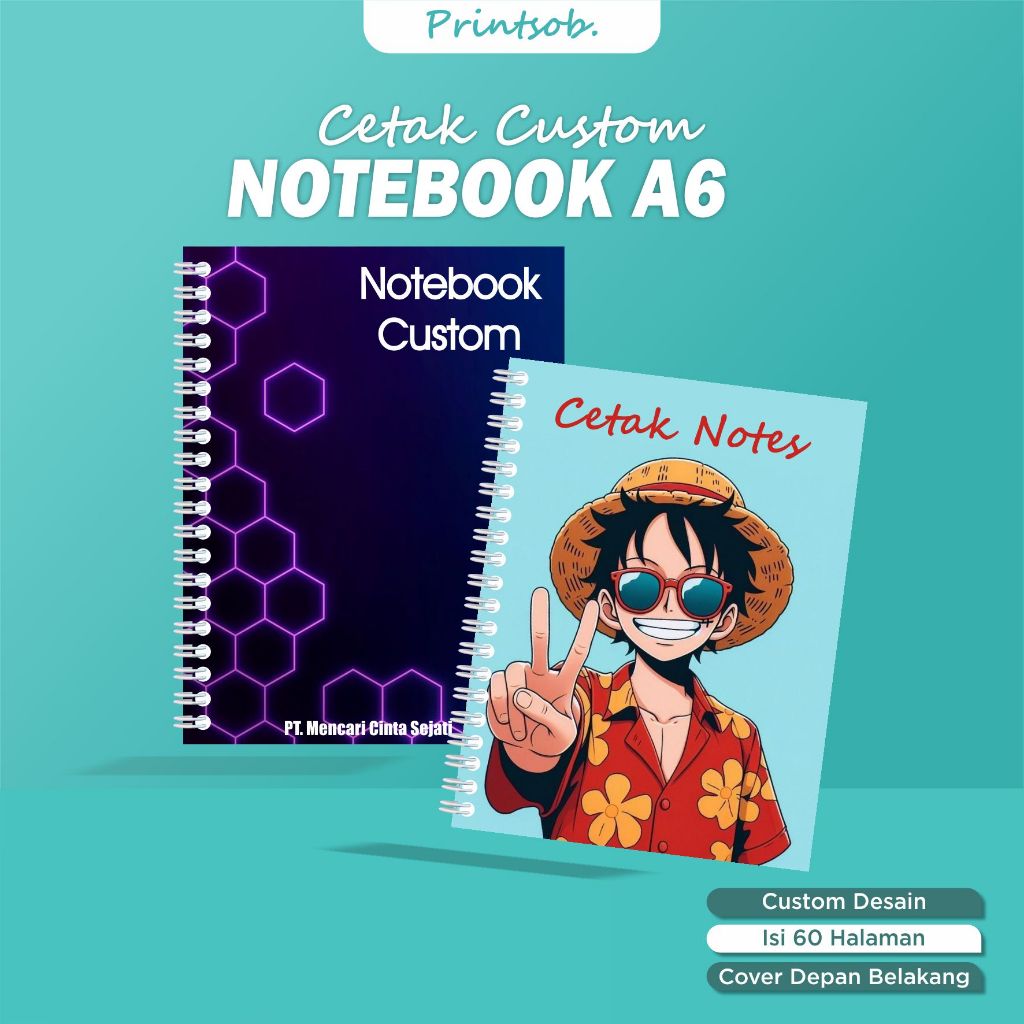 

Notebook Custom A6 60 Halaman Isi Polos