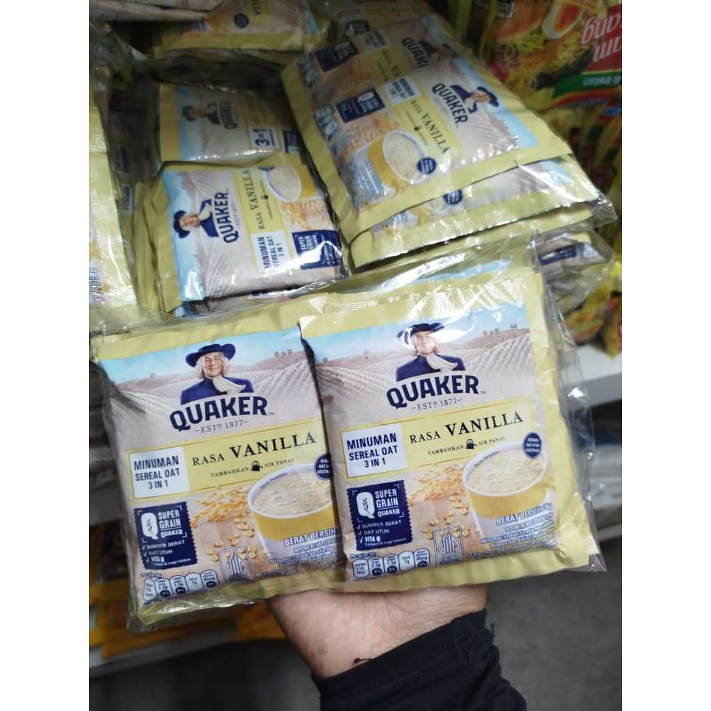 

Quaker Minuman Sereal Oat Rasa Vanilla 3 in 1 – Minuman Sehat & Praktis