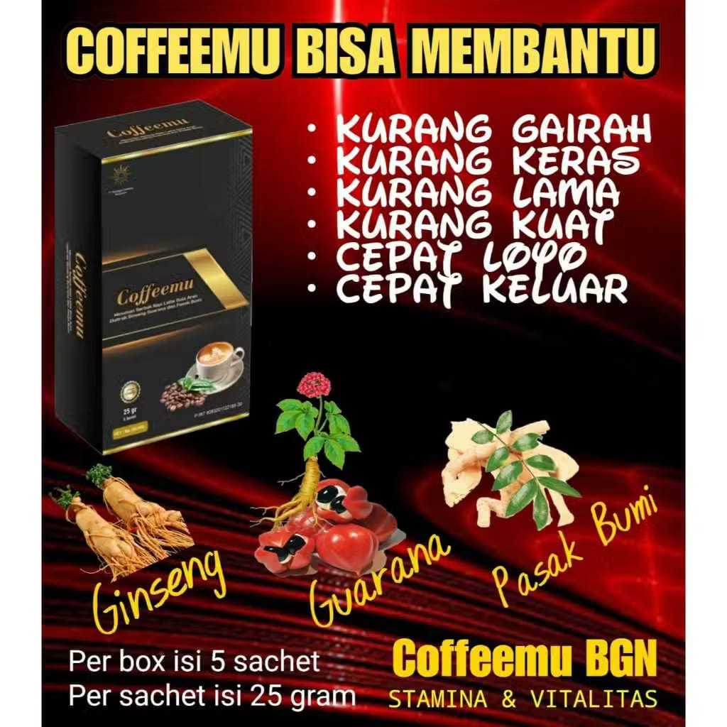 

COFFEEMU I Minuman Serbuk Kopi Latte Gula Aren I Ekstrak Ginseng I Kopi Stamina I Kopi Sultan