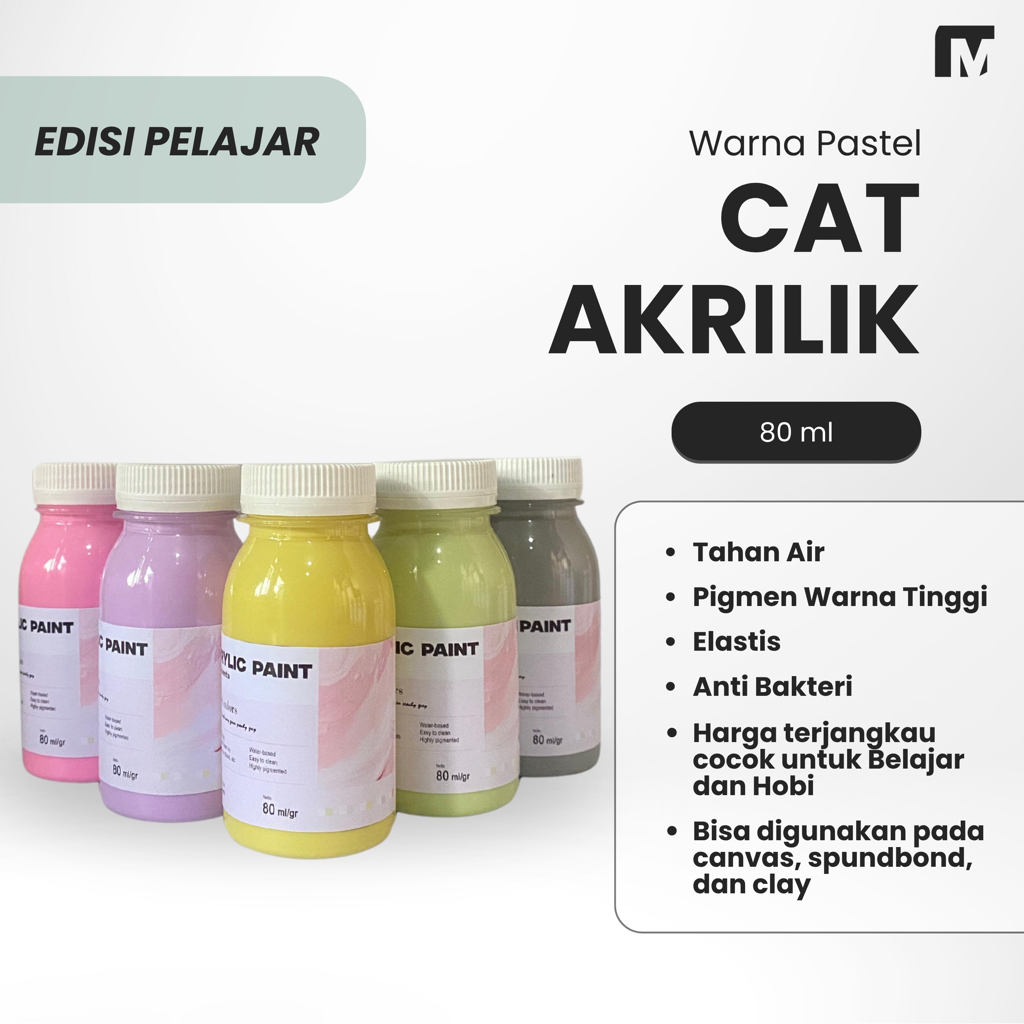 

Cat lukis/akrilik 80ml murah warna pastel