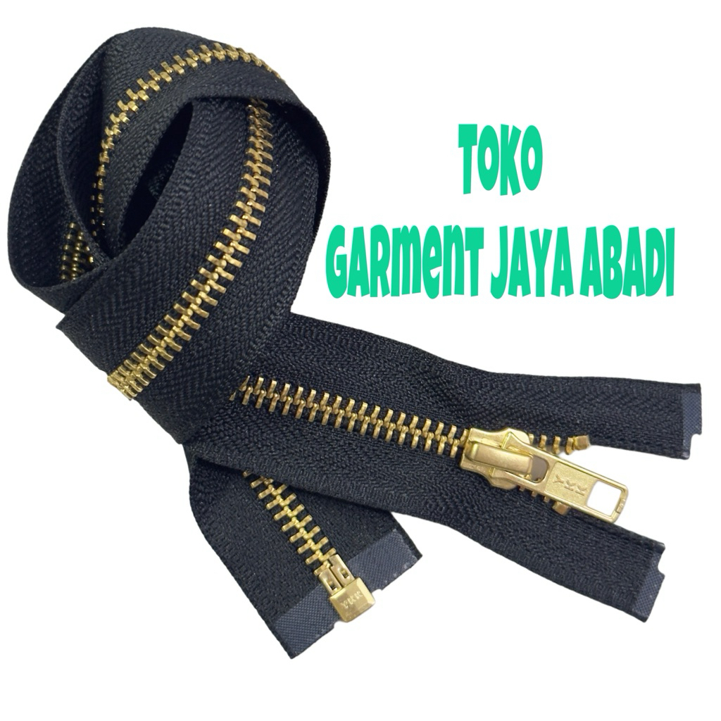 Resleting jaket YKK rgor-56 kuningan