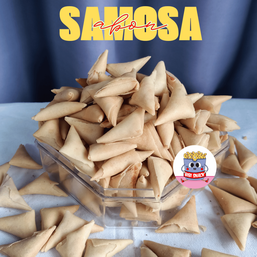 

BIbi Snack - Samosa kering isi abon ayam pedas manis premium sarikaya 1 kg