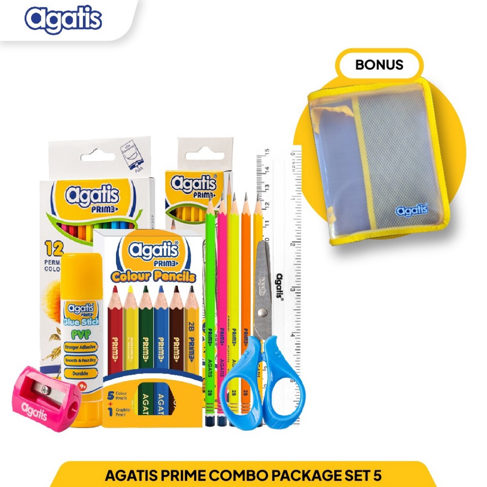 

AGATIS Stationery Prime Paket Alat tulis untuk anak PAUDTK Oil Pastel Crayon KODE V8K3