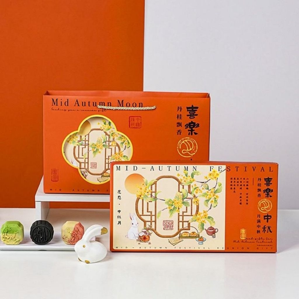 

MID AUTUMN FLOWER - Box mooncake 75gr sekat 8 dus kue bulan 50gr kotak packaging nastar taiwan pie