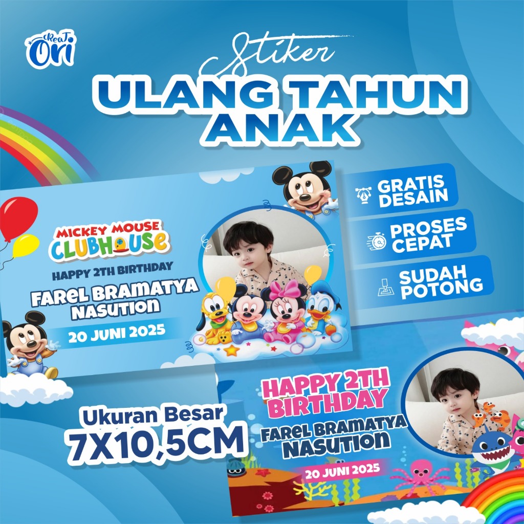 

Stiker Kotak Box Makanan Ulang Tahun Anak mermaid Tayoo Dll Custom Design (Wajib Baca Deskripsi)
