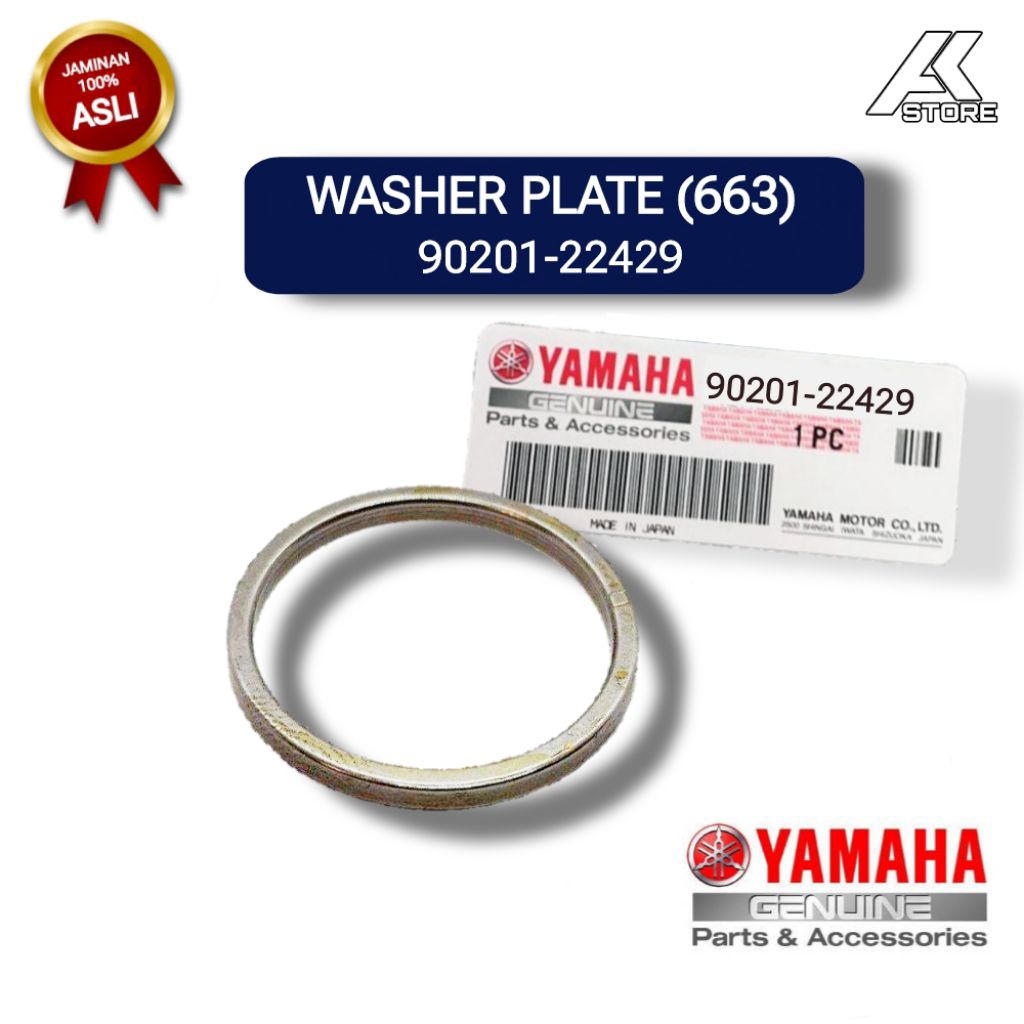 WASHER PLATE (663) 90201-22429 | Washer mesin tempel Yamaha 40PK Kotak kapsul