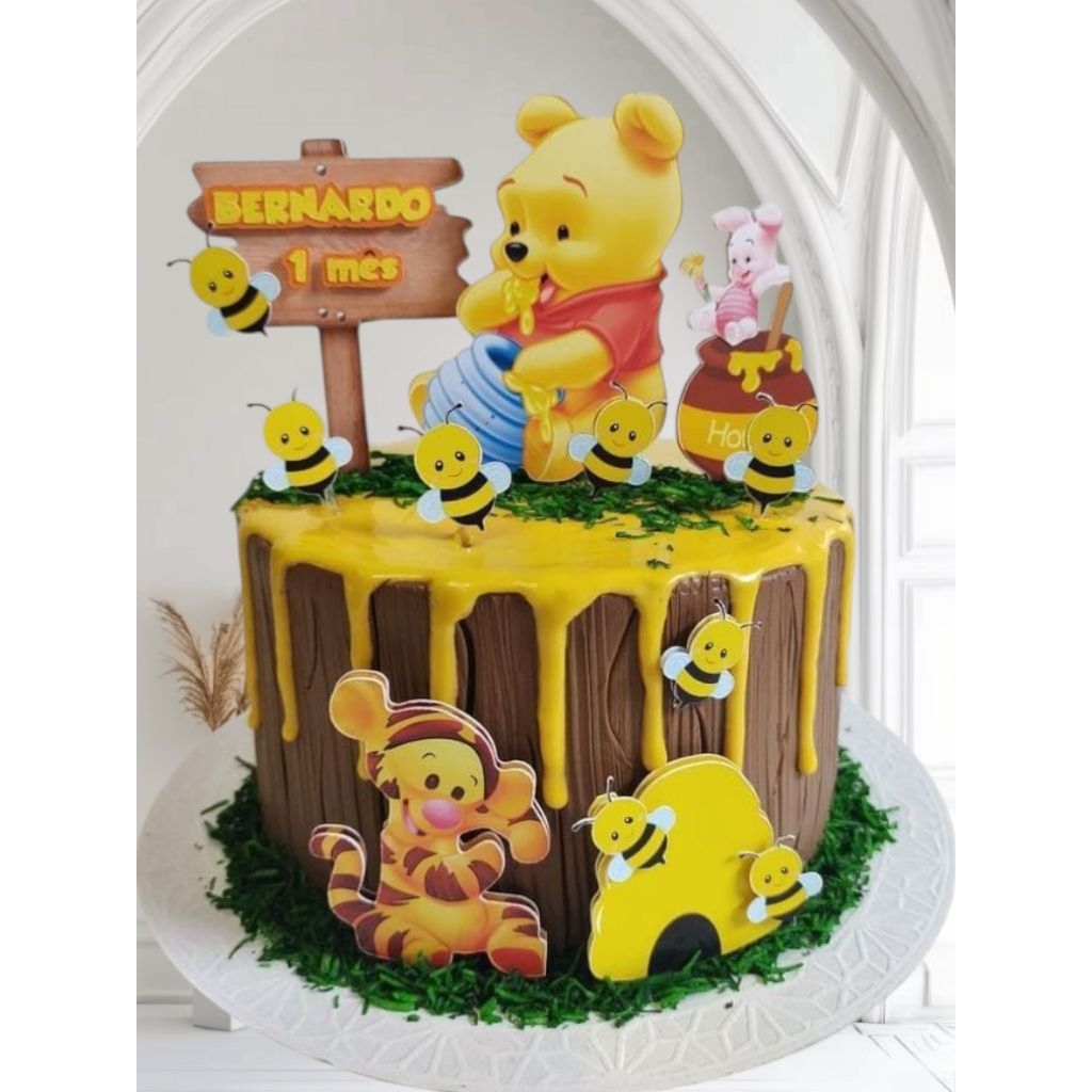 

Toper cake birthday mini the pooh
