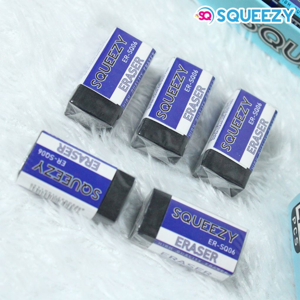 

Ay00! PENGHAPUS SQUEEZY NON TOXIC HITAM ER-SQ06 Isi 40 Pcs Murahh
