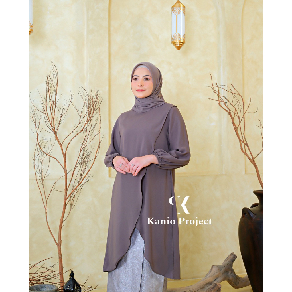 Set Kurung Malaysia - Atasan Rok Songket - Long Tunik Polos