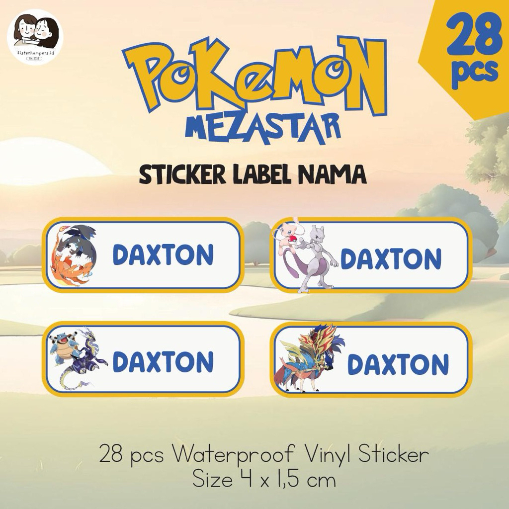 

LABEL NAMA ANAK WATERPROOF - 28 PC