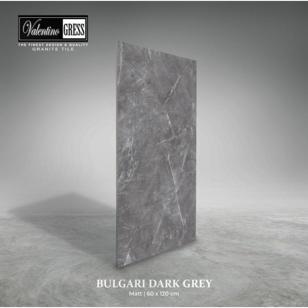 GRANITE VALENTINO GRESS 60X120 BULGARI DARK GREY - MATT
