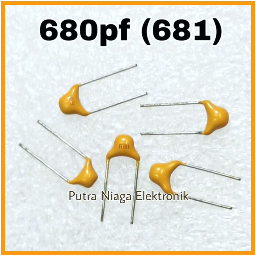 Kapasitor MLCC 680pF Multilayer Keramik kode 681 Non Polar Monocap 680 piko 0,68NF 0.68NF 100V