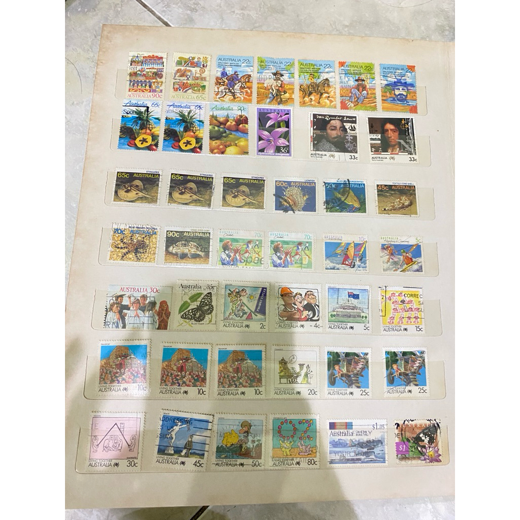 

PERANGKO PRANGKO AUSTRALIA 43 PC (1 SET) KOLEKSI KUNO ANTIK AUSTRALIA
