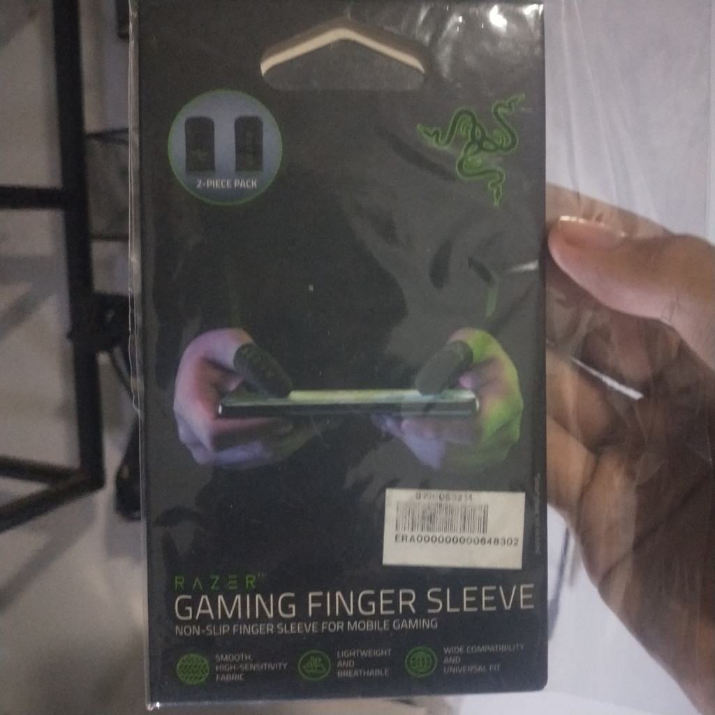 Razer Acc Gaming Finger Sleeve - Black Original Razer Gaming Finger Sleeve Hitam Original