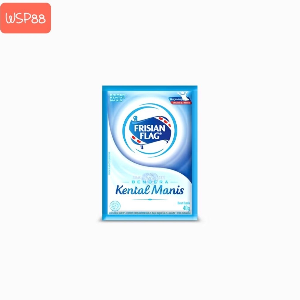 

Susu Kental Manis Frisian Flag Bendera Sachet @40gr – 1 Renteng Isi 6 Sachet