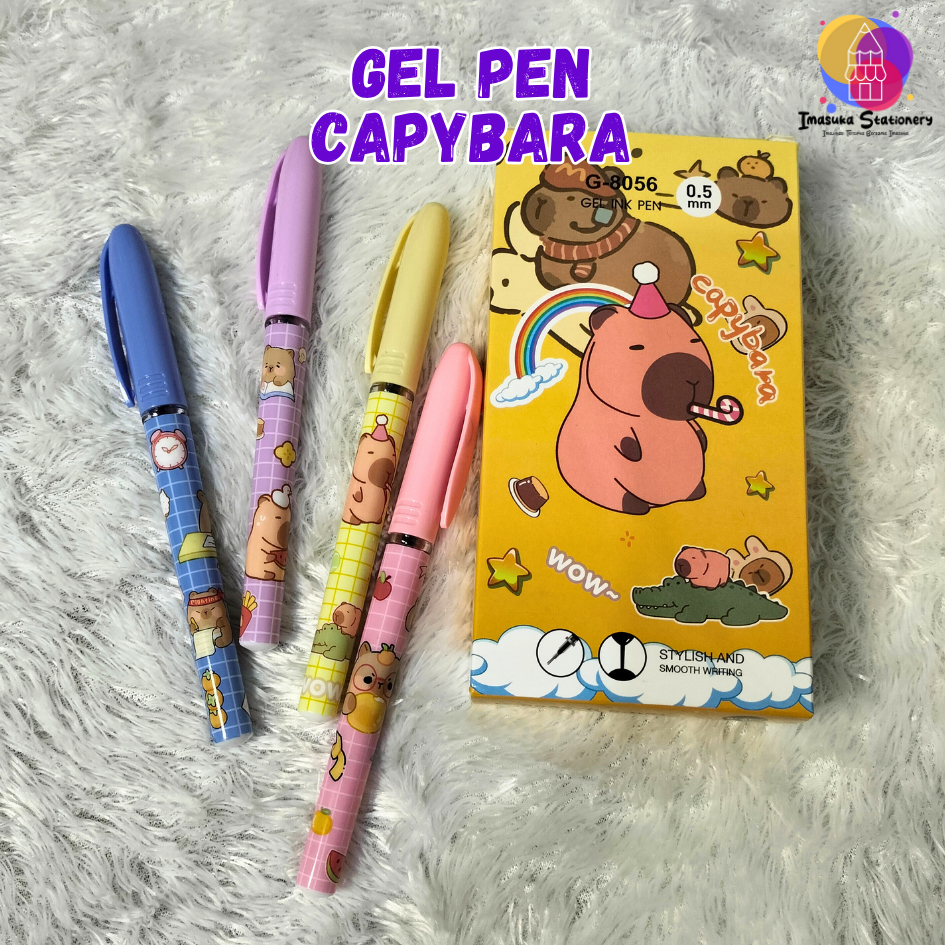 

Pulpen Gel 0.5 Capybara / Gel Pen Kekinian Karakter Capybara Imasuka Stationery