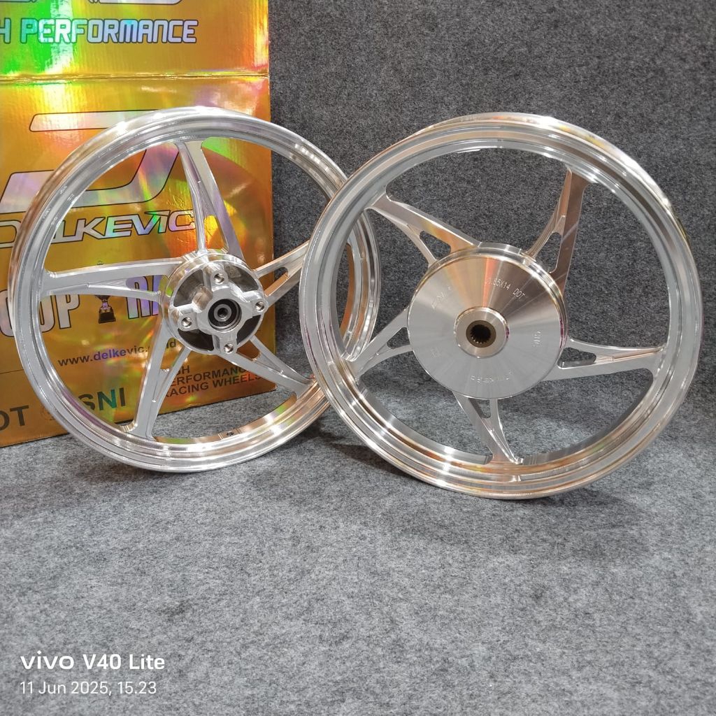 Velg Velk pelek Racing Bintang Delkevic DND X5 185 215 ring 14 CNC Vario 110 125  KZR Led new old 15