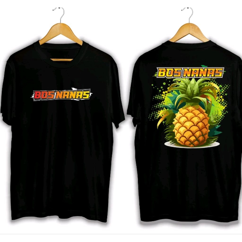 KAOS HITAM BOS NANAS Baju Pengusaha Nanas Dnegan Desain Keren