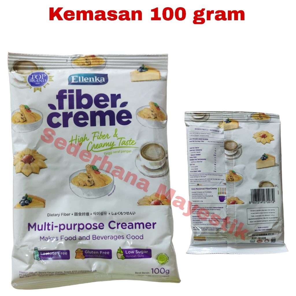 

Ellenka Fiber Creme Cream Creamer Krimer Multi Purpose 100gr 100 gr gram
