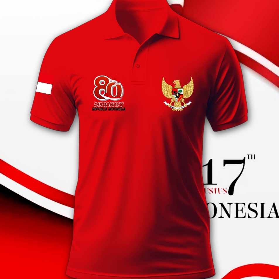 1 MOTIF KAOS KERAH 17 AGUSTUS 225 PRIA WANITA DEWASA  KAOS WANGKI MERAH PUTIH 17 AGUSTUS 225  KAOS P