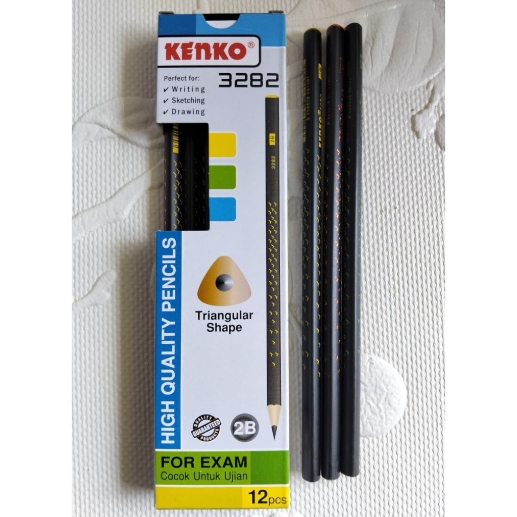 

Kenko 3282 2B Triangular Pencil – Pensil Ujian Ergonomis (12 pcs)