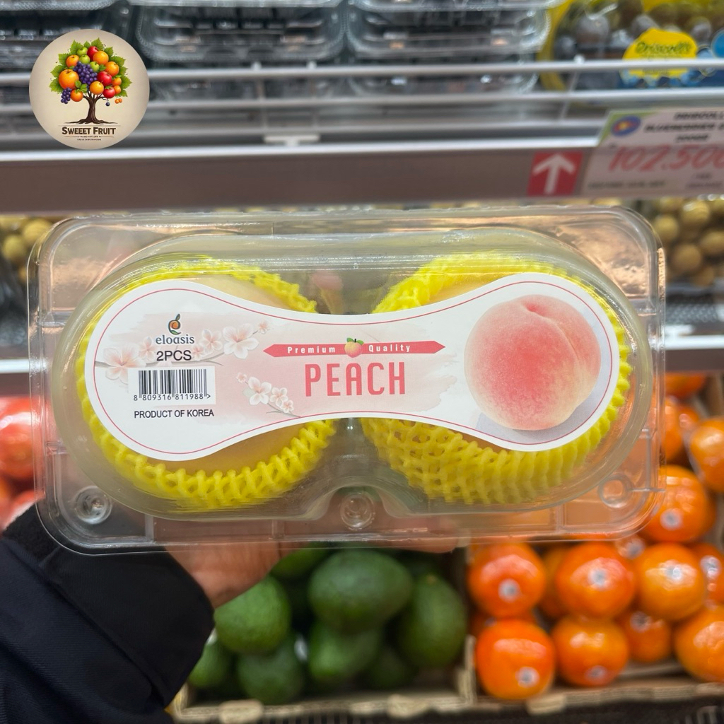 

Buah Peach White Import | Buah Peach White Korea Isi 2 Pcs | Pack
