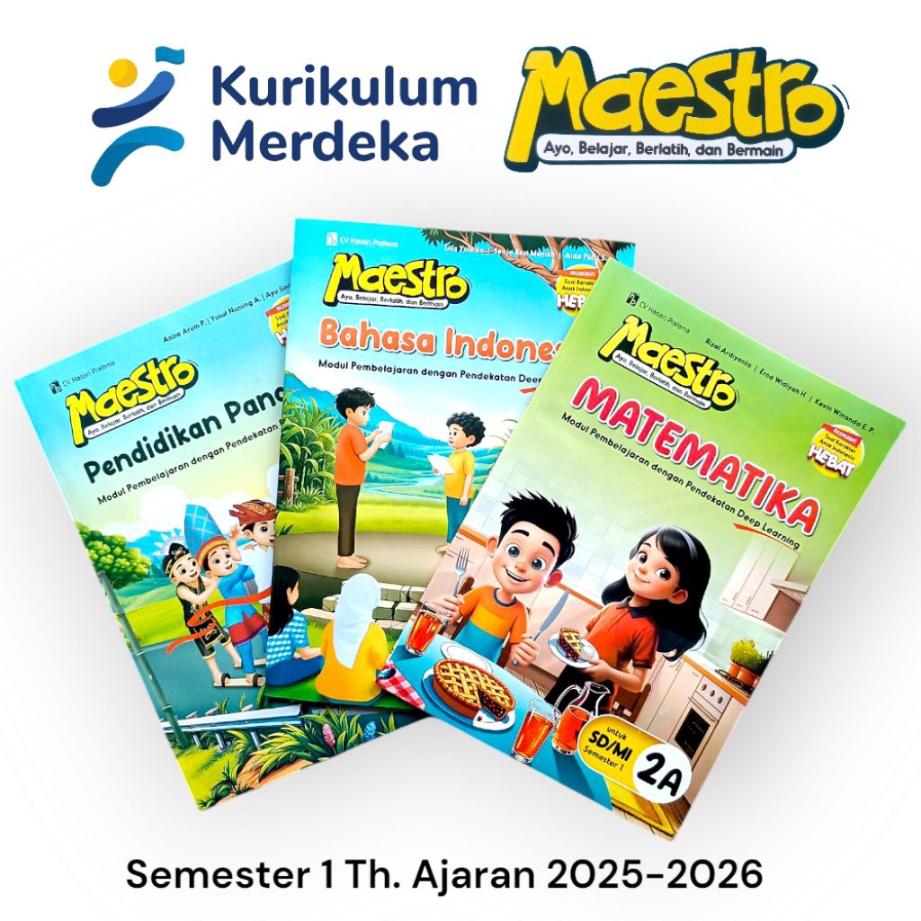 LKS MAESTRO KELAS 2 SD KURIKULUM MERDEKA MATEMATIKA INDONESIA PANCASILA SEMESTER 1 & 2
