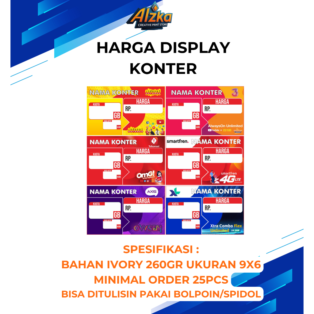 

Label Voucher / Display Harga Paket Data – Bahan Ivory 260gsm | Minimal Order 25 Pcs