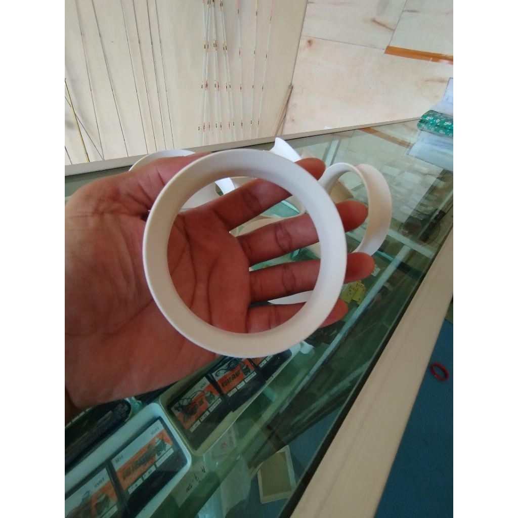 Gulungan senar Pancing, Golak Pancing, Rol Pancing, Bahan Pvc Warna Polos putih