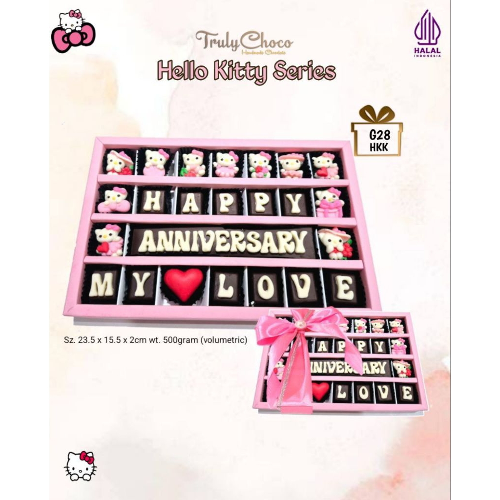 

Kado Hadiah Ulang tahun anniversary coklat trulychoco Hello kitty series