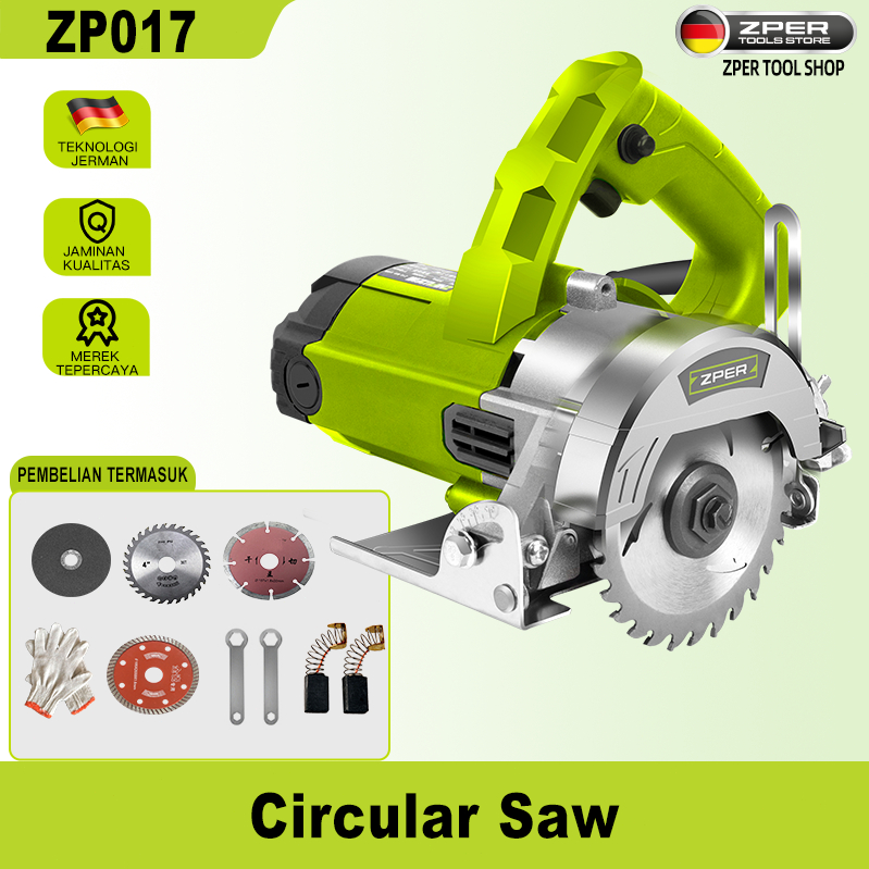 ZPER Circular Saw Mesin Potong Kayu Gergaji Kayu Super Tajam Listrik Table Saw ZP017