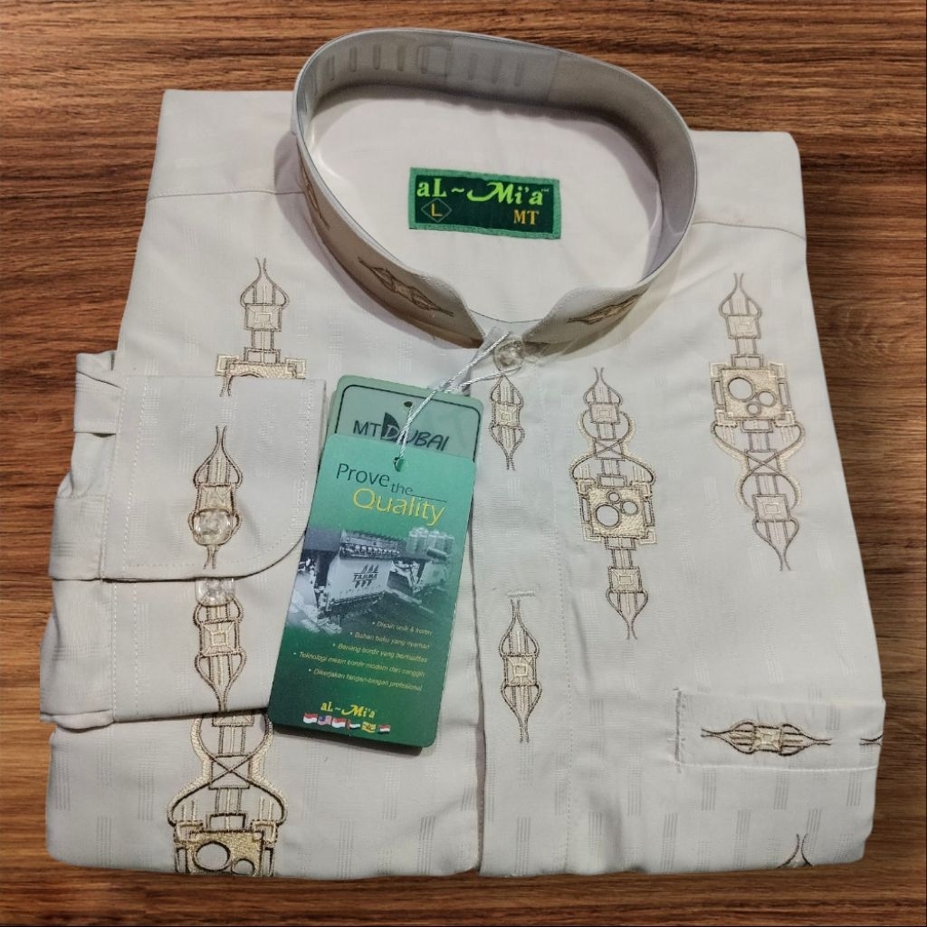 Baju KOKO lengan panjang Bordir Al-MIA