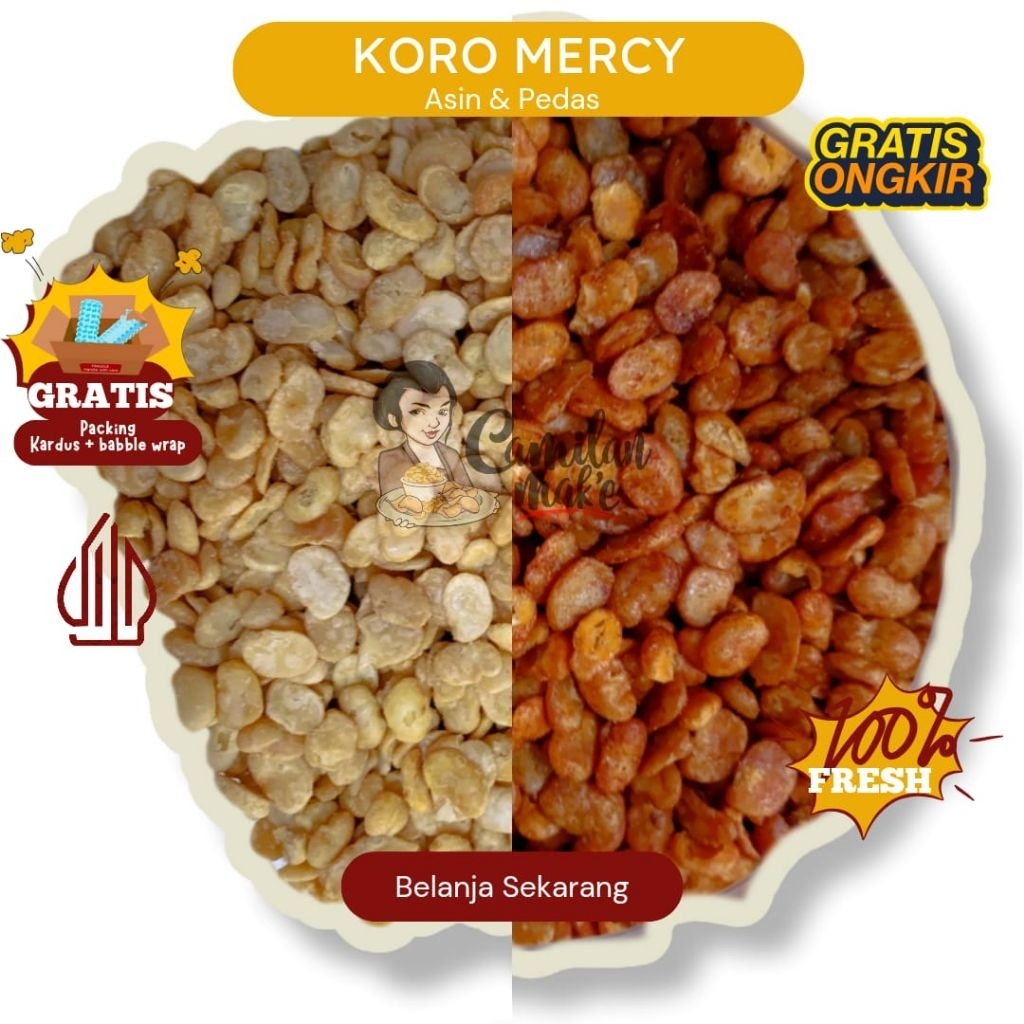 

KORO MERCY ASIN & BALADO | CAMILAN MAK'E | CEMILAN KORO KUPAS | JAJANAN | SNACK KILOAN