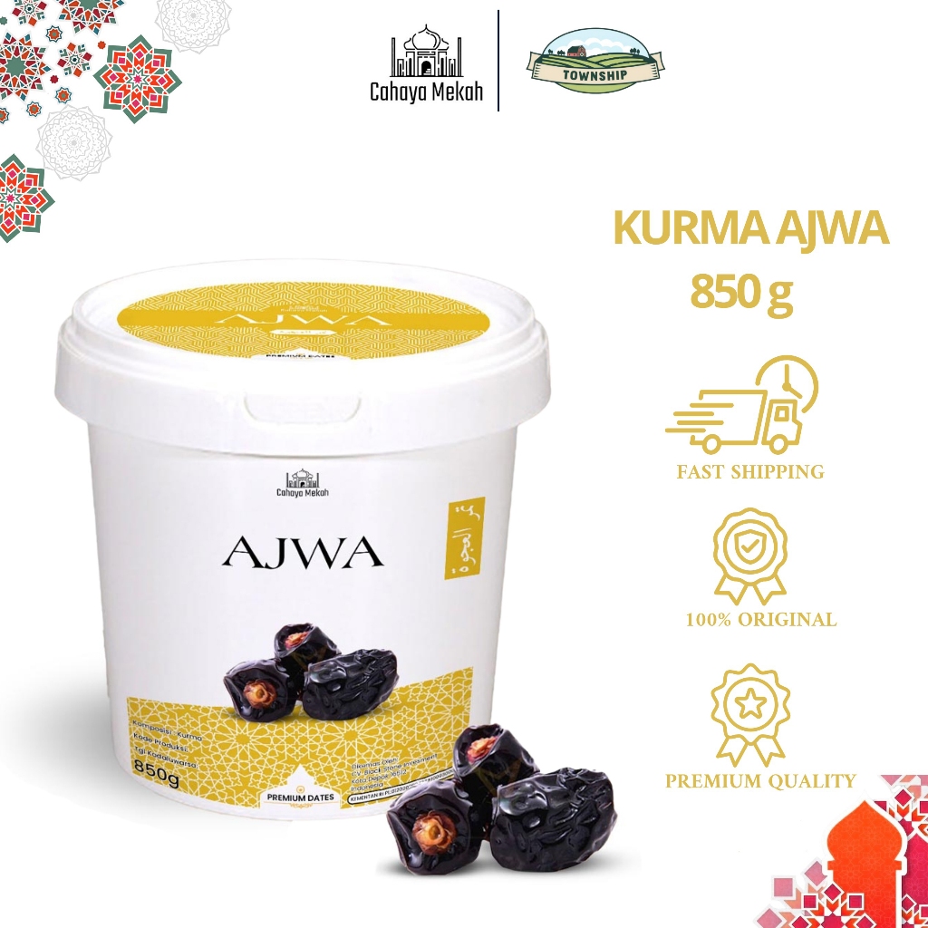 

Cahaya Mekah Kurma Ajwa Ember 850gr Kurma Nabi Premium Original High Quality