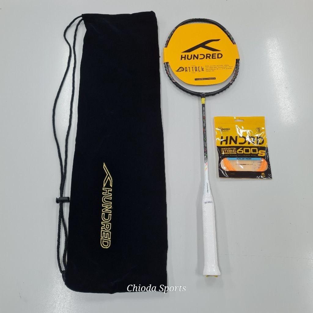 Raket Racket Reket Badminton Bulutangkis Hundred Wolf Power Original