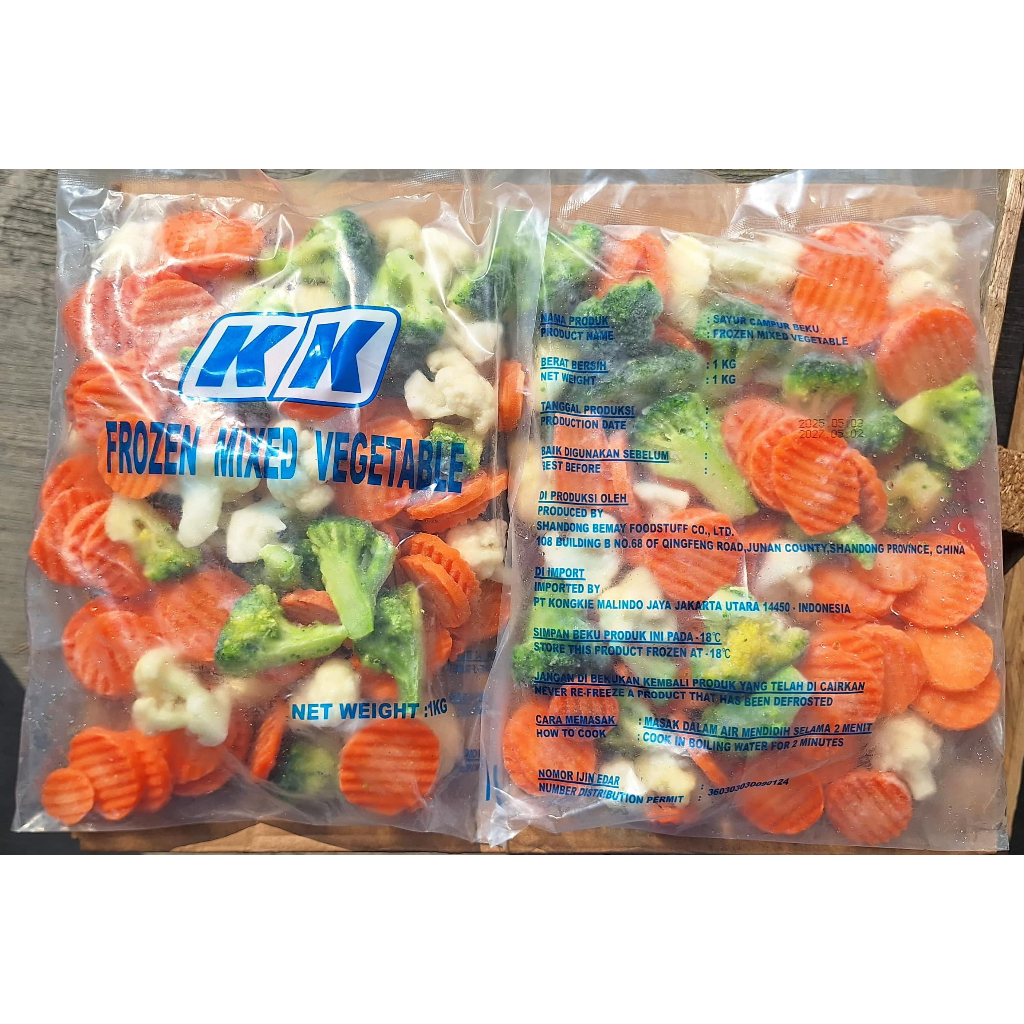 

KK Capcay Sayuran Beku 1kg | Wortel, Kembang Kol, Brokoli