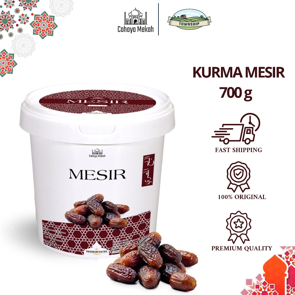 

Cahaya Mekah Kurma Mesir 700 gram Ember Kurma Premium Asli Mesir Segar Manis Penuh Khasiat