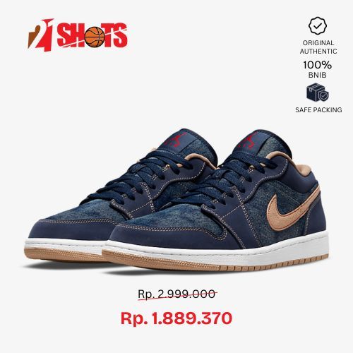 AIR JORDAN I LOW SE "DENIM" SEPATU SNEAKERS PRIA ORI