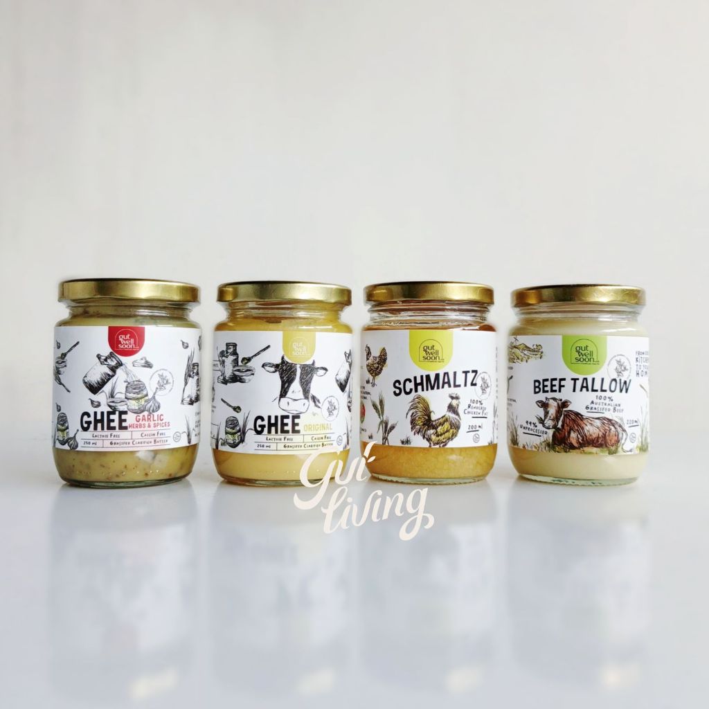 

Tallow Ghee Schmaltz Lemak Susu Sapi Grassfed Ayam Clarified Butter Minyak Samin Gut Well Soon