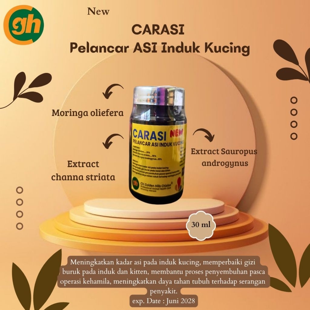 CARASI Pelancar Asi Induk Kucing 30 kapsul