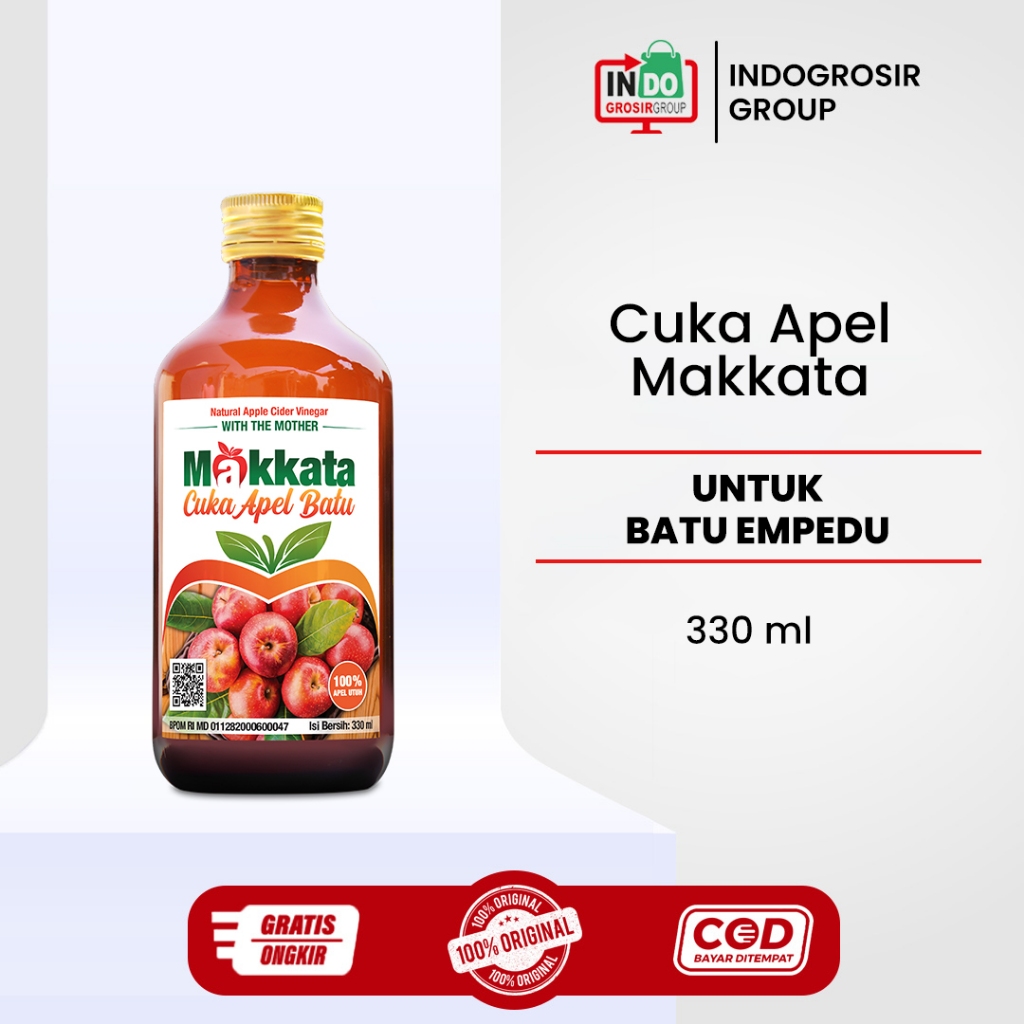 

CUKA APEL MAKKATA Original Obat Batu Empedu Untuk Kesehatan Diet Vinega With Mother