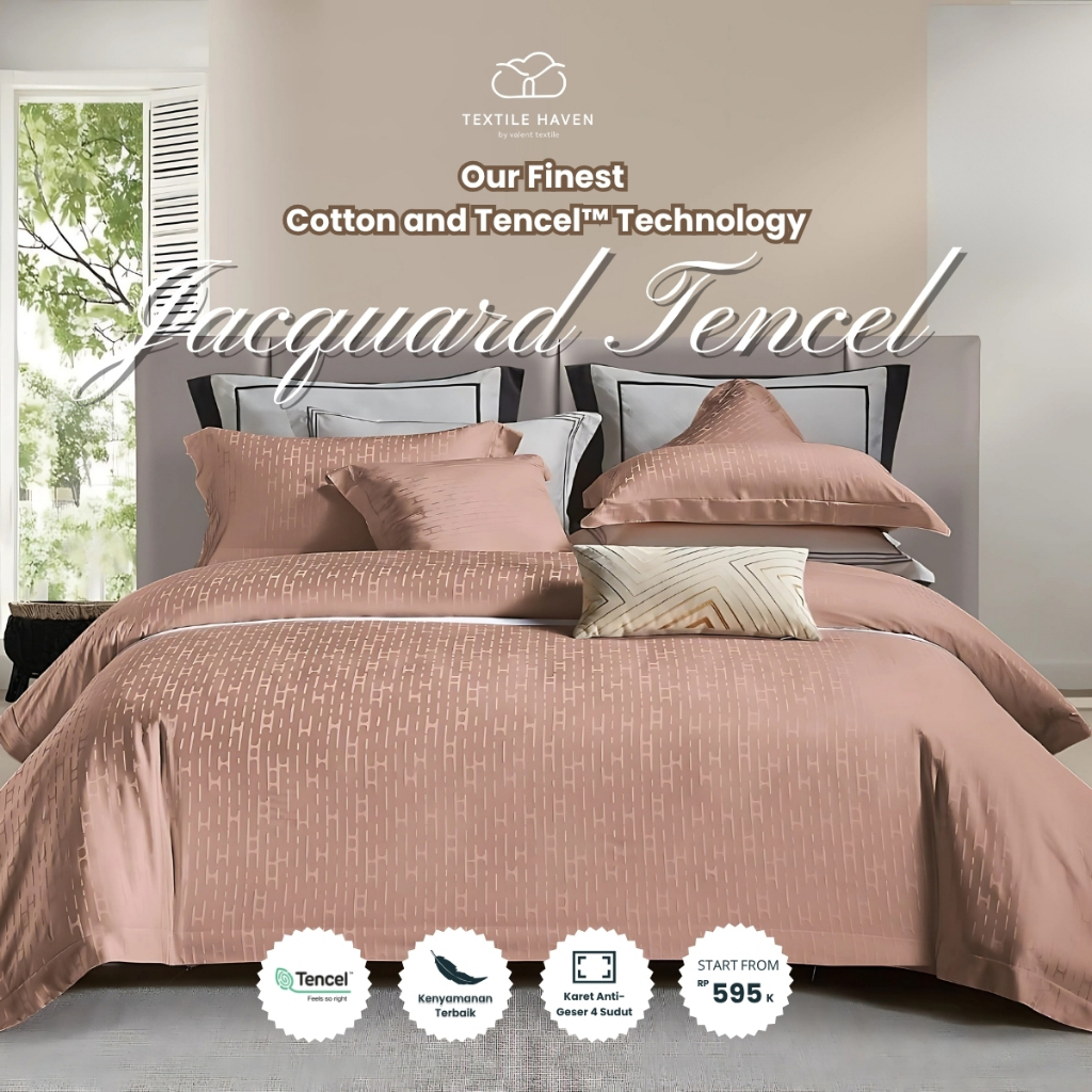 Sprei dan BedCover Jacquard Sutra Serat Bamboo Original 80s | Sprei KingKoil Sutra Emboss tinggi 40