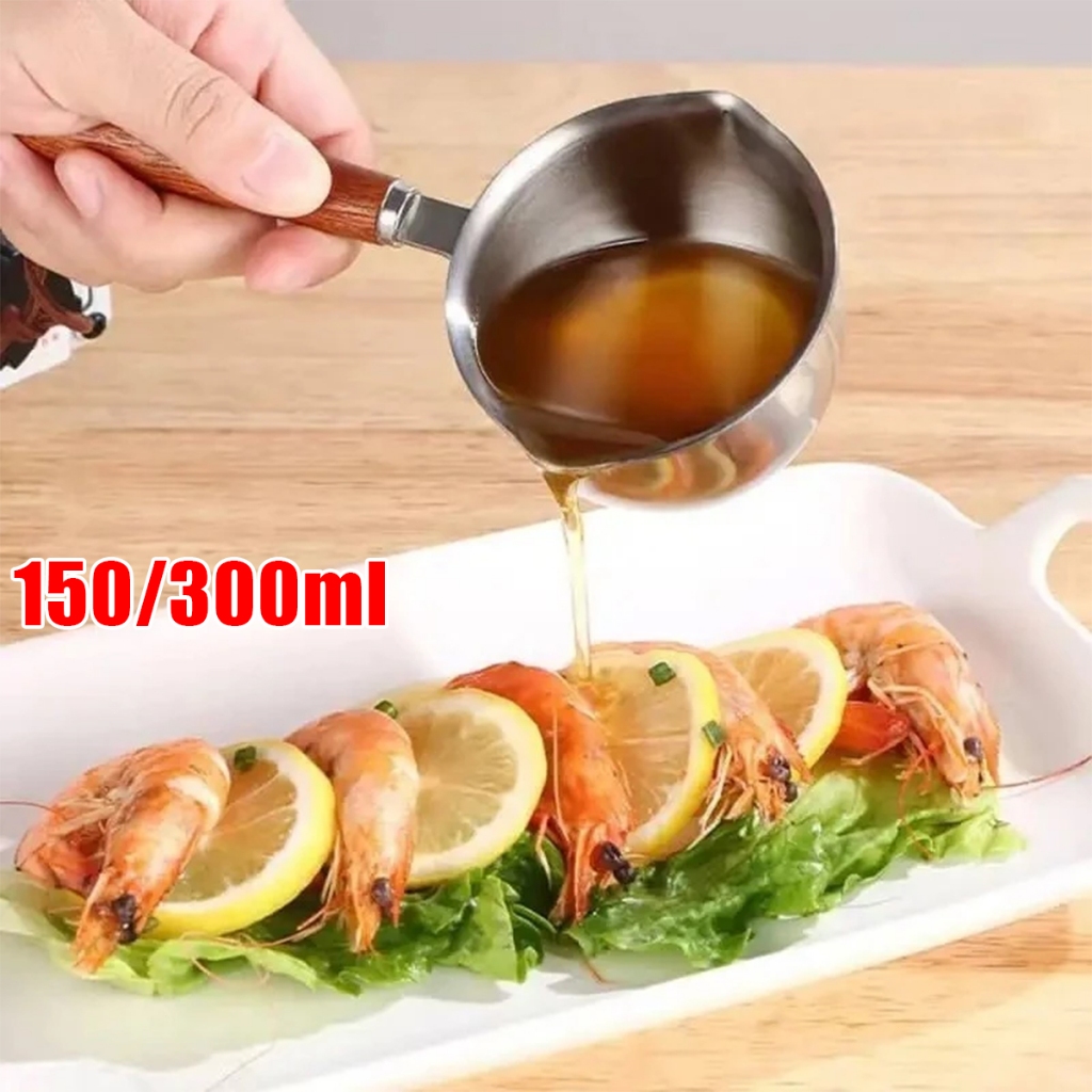 【Stainless 】Panci   Gagang Kayu Serbaguna panci minyak panas Stainless panci stainless steel 316