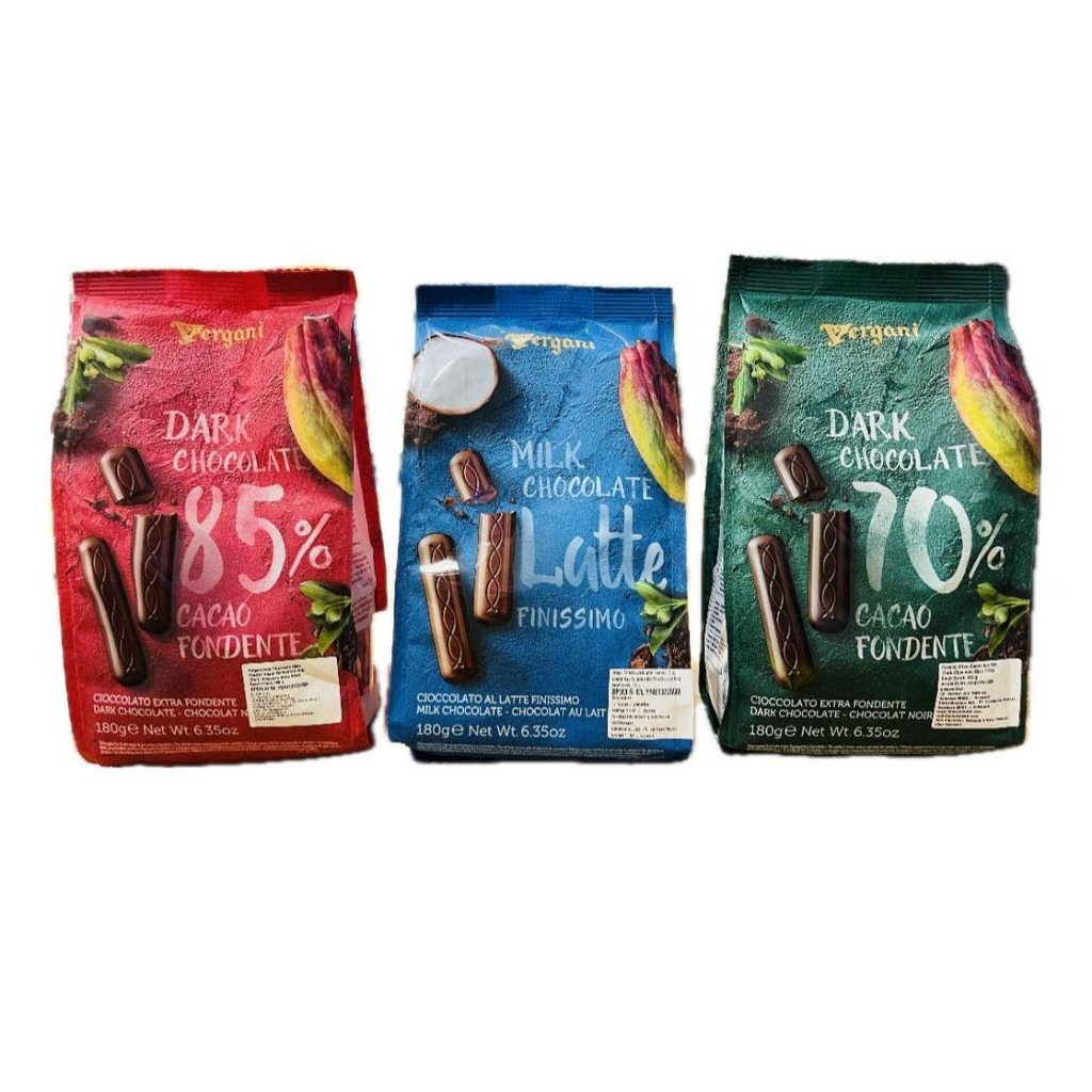 

Vergani Chocolate Stick Cokelat Italy Bentuk Stik 180gr