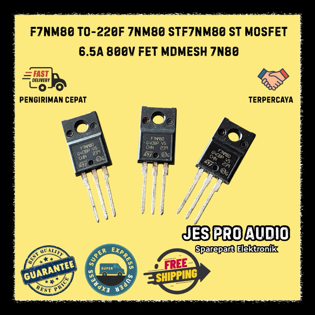F7NM80 To-220f 7NM80 STF7NM80 ST Mosfet 6.5A 800V FET MDMesh 7N80