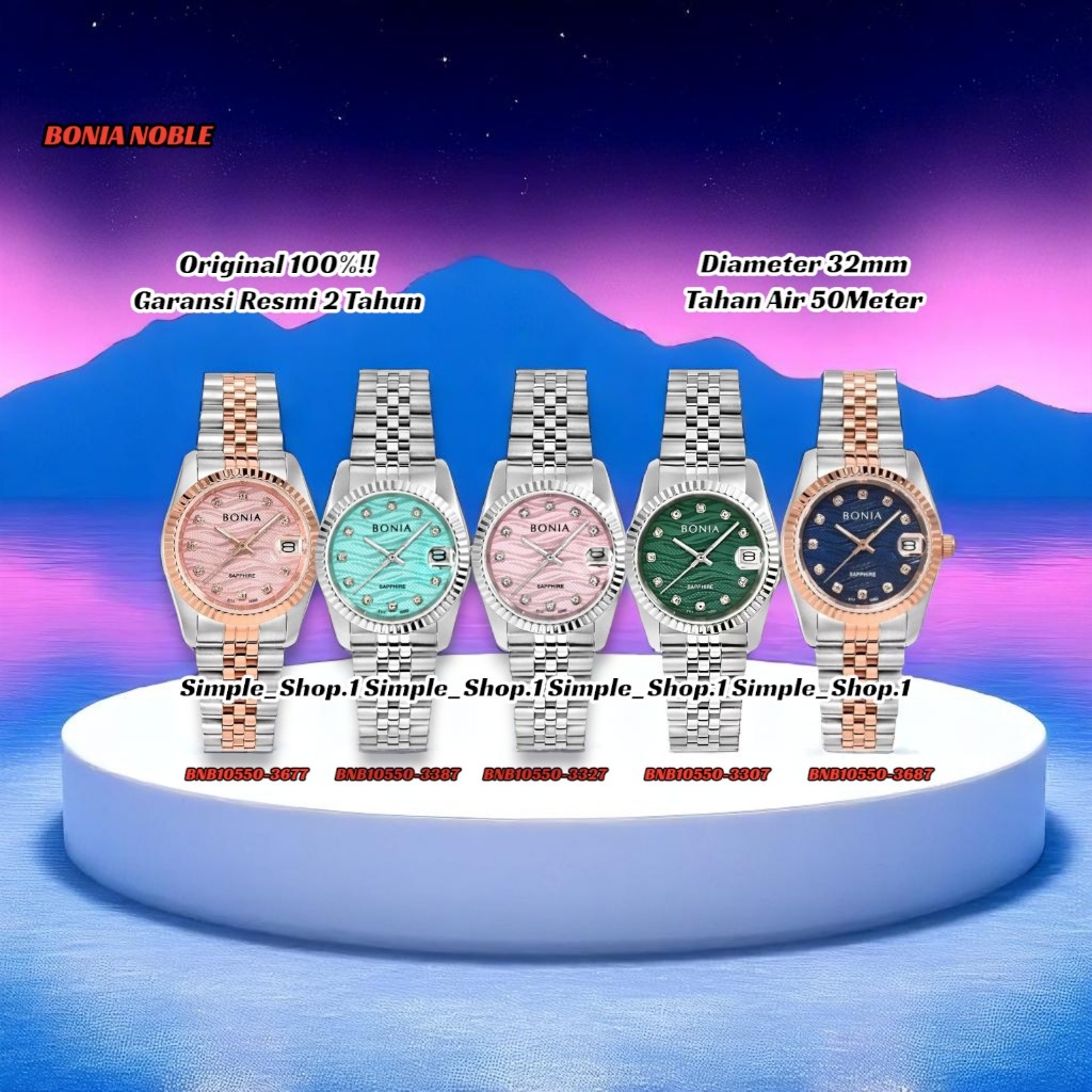 Original 100% Jam Tangan Wanita BONIA NOBLE B10550 Garansi Resmi 2 Tahun BNB10550-3307 BNB10550-3687
