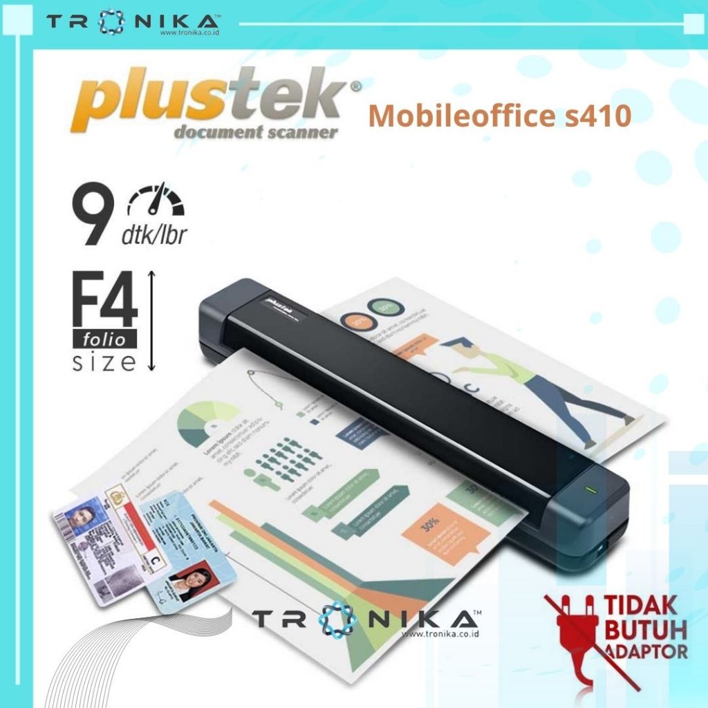 Scanner Folio/F4 Plustek MobileOffice S410 Plus