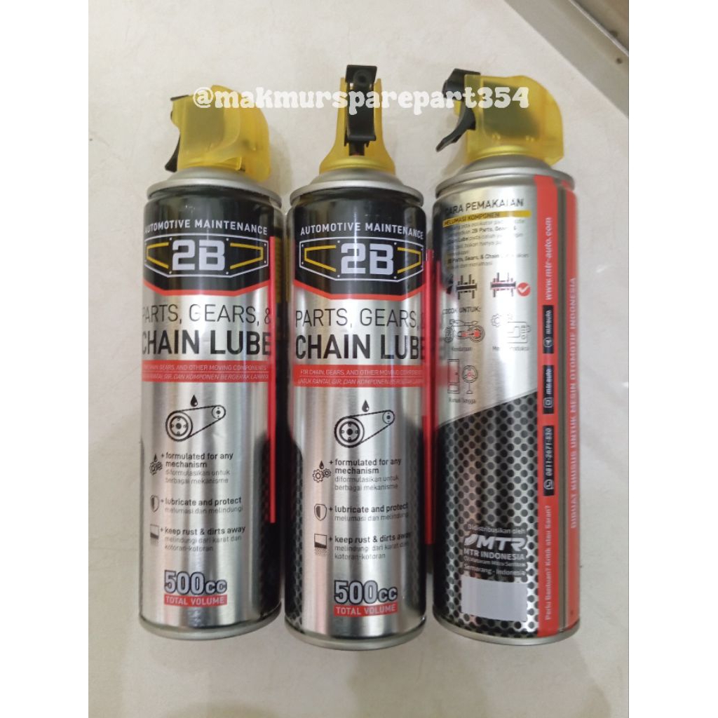 chain lube pelumas rantai berkualitas 500ml merek 2B